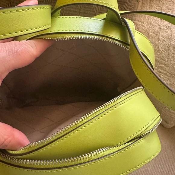 Lime—Michael Kors Jaycee Large Pebbled Leather Backpack - Picture 7 of 8